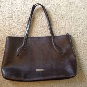 Gently Used Italian Brown Leather Handbag